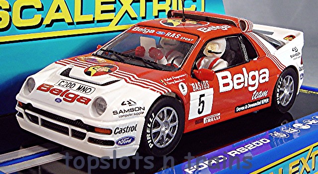 Scalextric C3637 High Spec Detailed - Ford Escort RS200 WRC Rally D Ypres 1986 Droogmans